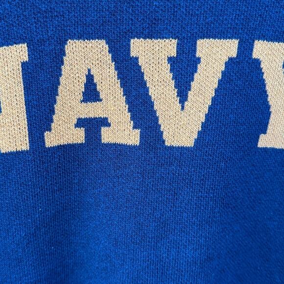 Navy Midshipman Uscape R blue brown sweater Recycled material Size XL - Picture 5 of 6